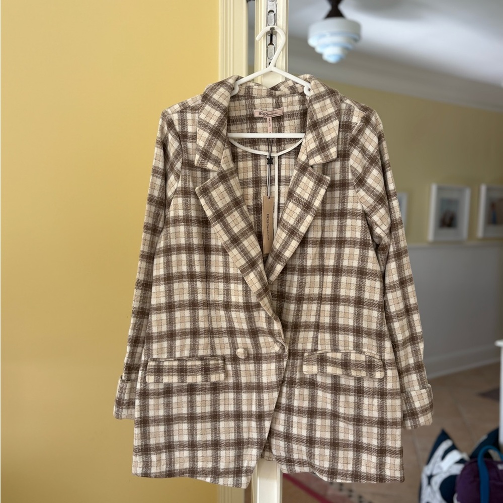 bcbg plaid blazer